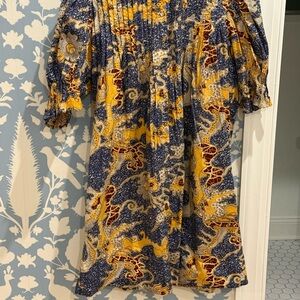 Cleobella Blue and Yellow Patterned Dress